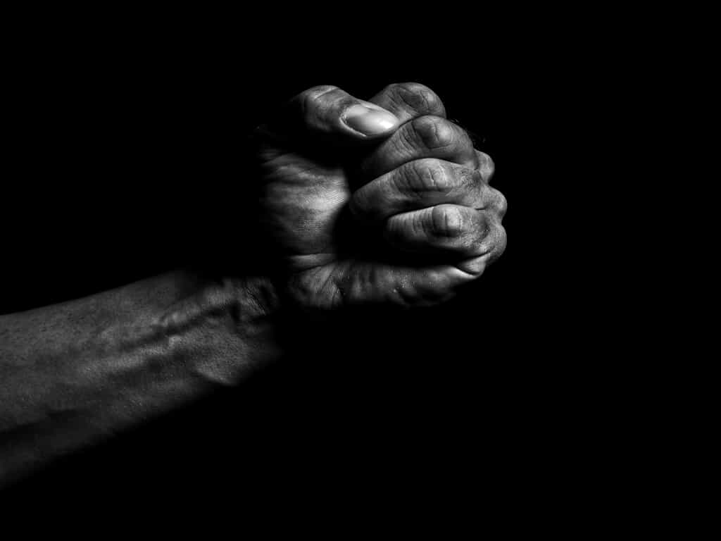 A Strong Fist with a Black Background